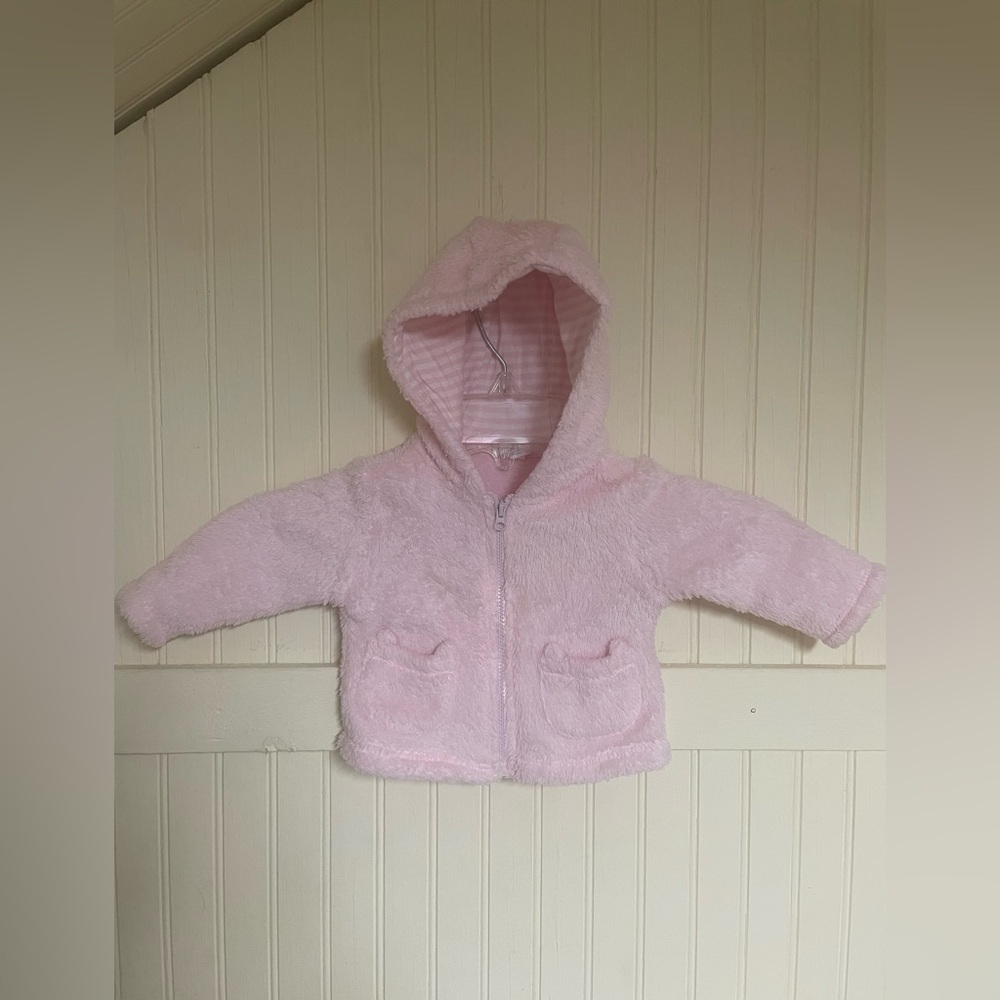 Starting Out Cozy Pink Hooded Baby Jacket